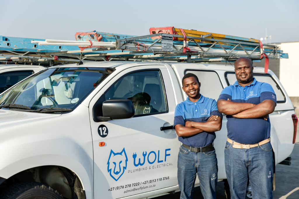 “Wolf Plumbing Nelspruit professional plumber performing maintenance work.